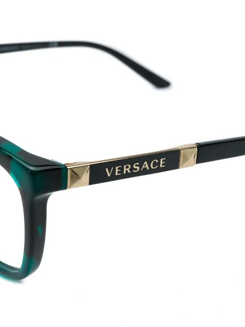 Versace Eyewear square frame glasses - Black