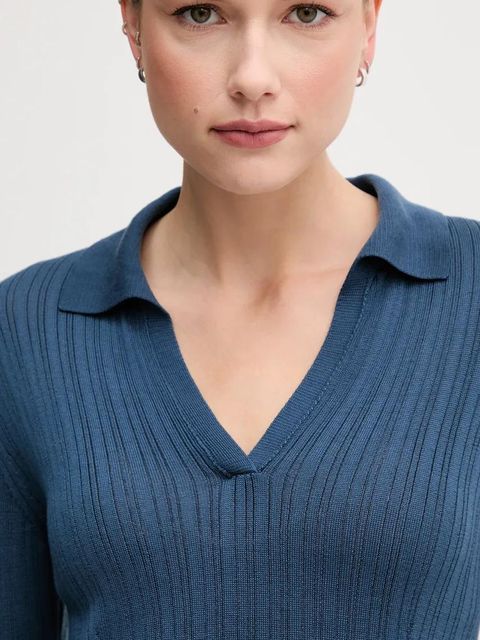 United Colors of Benetton polo damski kolor niebieski 123VD3018