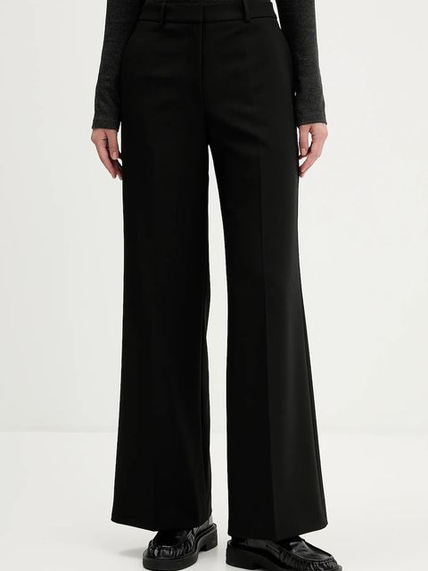 HUGO spodnie damskie kolor czarny szerokie high waist 50542647 - zdjęcie produktu nr 1