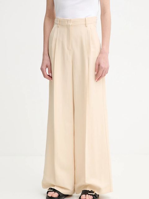 Weekend Max Mara spodnie z domieszką lnu - zdjęcie produktu nr 1