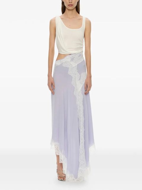 Christopher Esber Verve twisted lace asymmetric dress - Purple - zdjęcie produktu nr 1