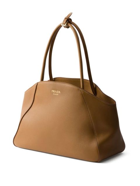 Prada logo-print tote bag - Brown