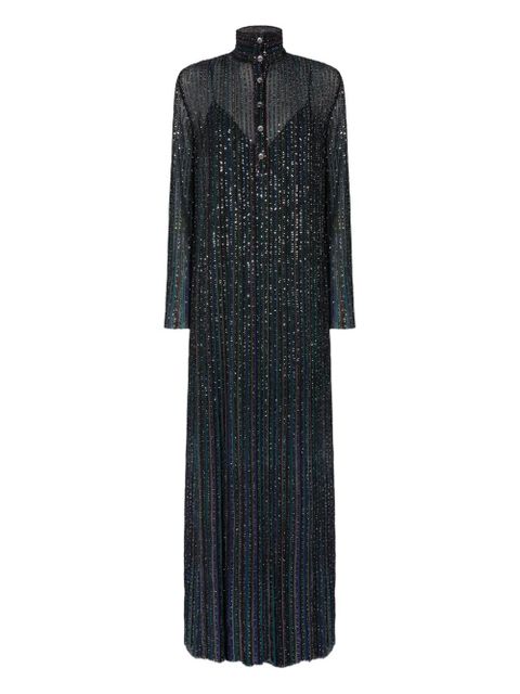 Missoni sequin-embellishment high-neck maxi dress - Blue - zdjęcie produktu nr 1