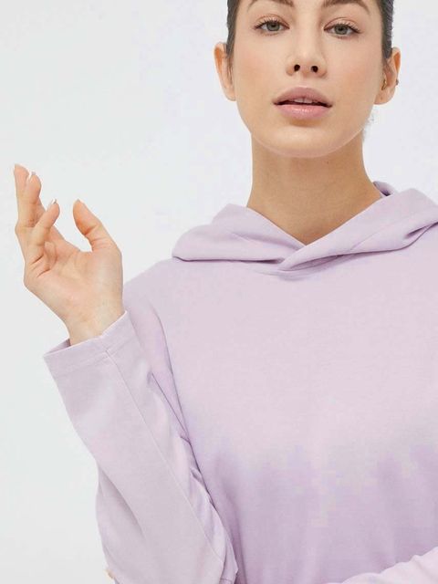 Fila bluza dresowa Crivitz kolor fioletowy z kapturem gładka