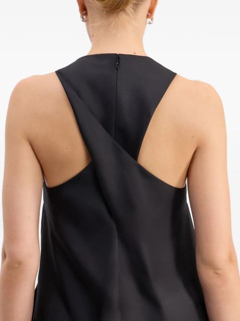 LouLou de Saison Paloma twisted silk midi dress - Black