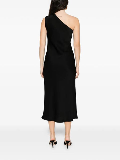 Max Mara one-shoulder draped maxi dress - Black