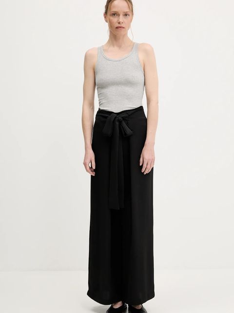 Answear.LAB spodnie damskie kolor czarny szerokie high waist