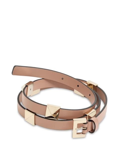 Valentino Garavani Rockstud Fierce shiny calfskin belt 15mm - Pink - zdjęcie produktu nr 2