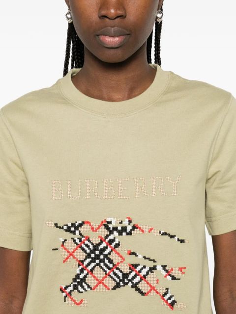 Burberry embroidered-logo T-shirt - Green