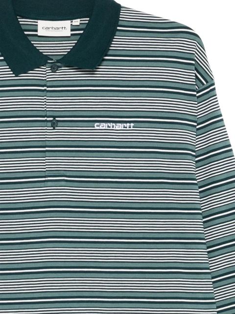 Carhartt WIP striped polo top - Green
