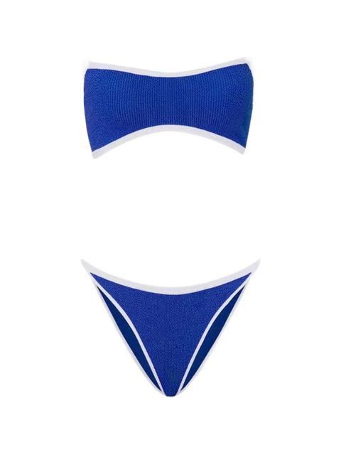 Hunza G Tyler contrast-trim bikini set - Blue - zdjęcie produktu nr 1