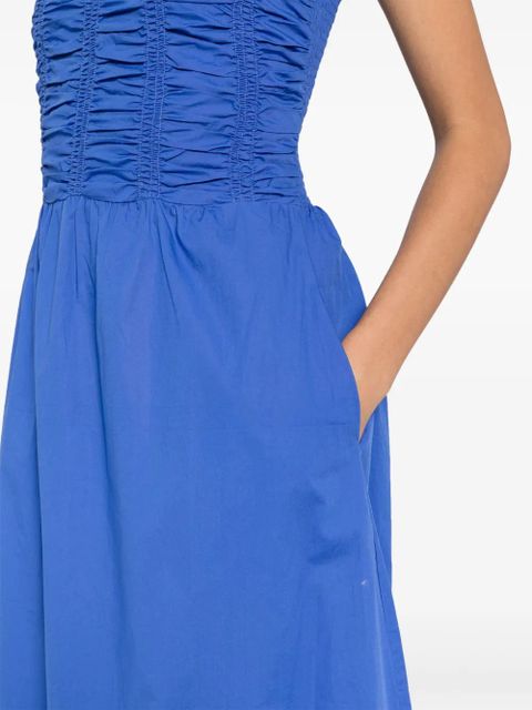 Faithfull the Brand Dominquez organic cotton strapless dress - Blue