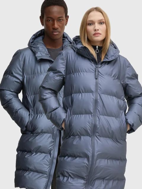 Rains kurtka Alta Longer Puffer Jacket W3T4 kolor niebieski zimowa 15130-36 - zdjęcie produktu nr 1