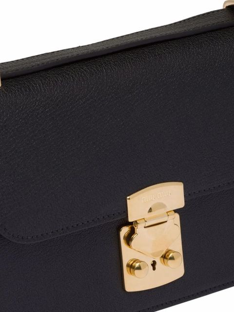 Miu Miu Madras leather shoulder bag - Black