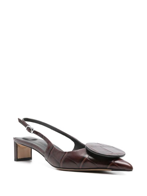 Jacquemus 40mm Les Slingbacks Duelo pumps - Brown - zdjęcie produktu nr 2