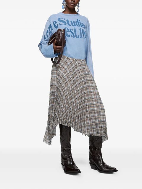 Acne Studios long-sleeve graphic T-shirt - Blue - zdjęcie produktu nr 2