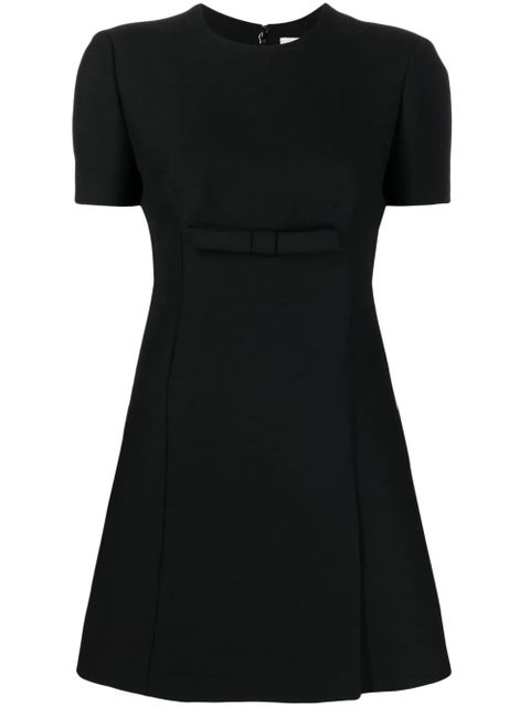 Valentino Garavani bow-detail A-line mini dress - Black - zdjęcie produktu nr 1