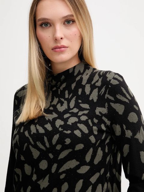 Joseph Ribkoff sweter z jedwabiem damski kolor czarny z półgolfem 253912