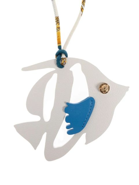 Versace fish-shaped charm - White