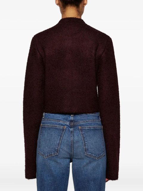 KHAITE Ello button-front long-sleeve jacket - Purple