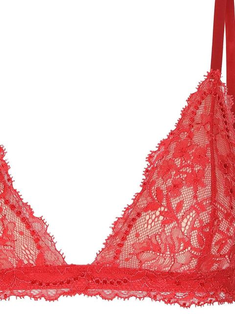Dolce & Gabbana chantilly-lace triangle bra - Red