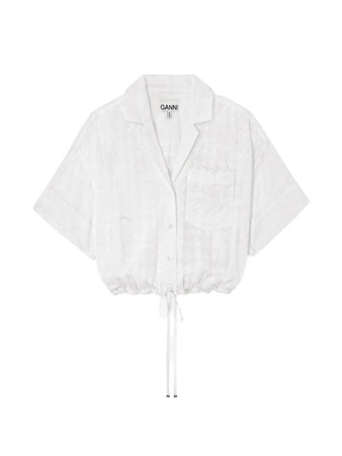 GANNI broderie-anglaise shirt - White - zdjęcie produktu nr 1