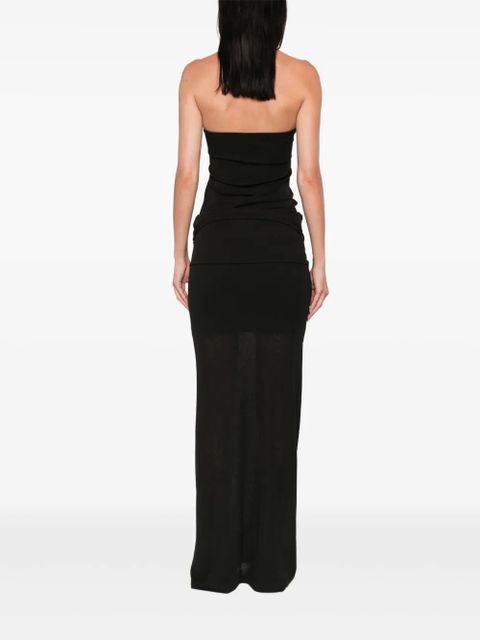 Nanushka drape-detail maxi skirt - Green