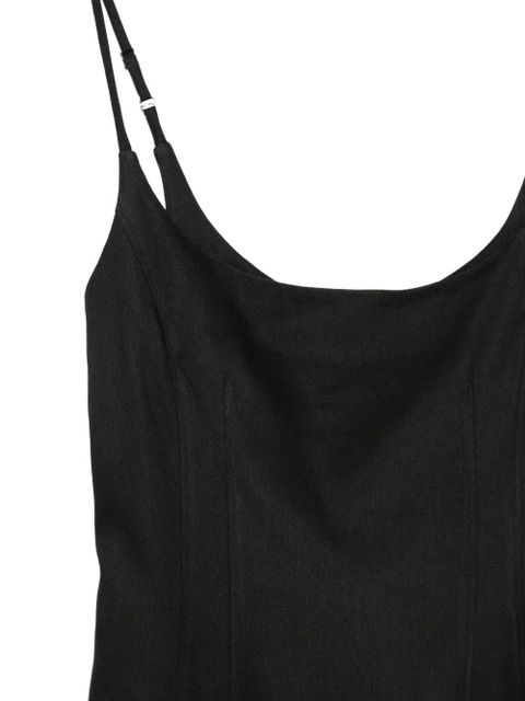 Alysi spaghetti-strap midi dress - Black