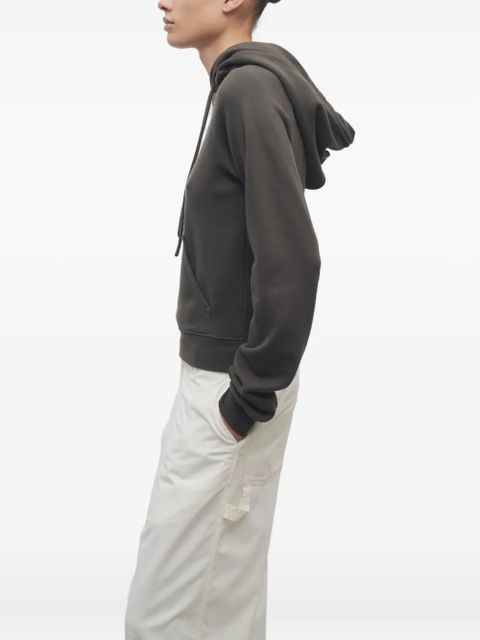 The Row ribbed-trim hoodie - Grey