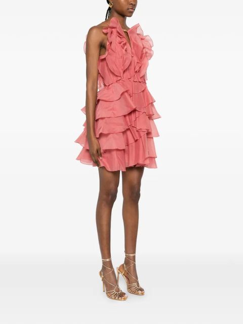 Aje Cleio layered mini dress - Pink