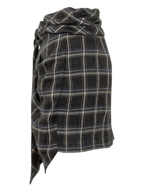 ISABEL MARANT knot plaid kimia-gd skirt - Black - zdjęcie produktu nr 2