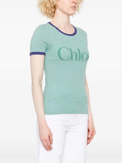 Chloé logo-print T-shirt - Green