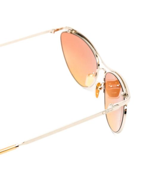 Chloé Eyewear cat-eye frame sunglasses - Gold