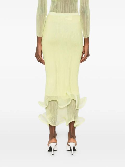 Simkhai Kelso ruffled maxi skirt - Yellow