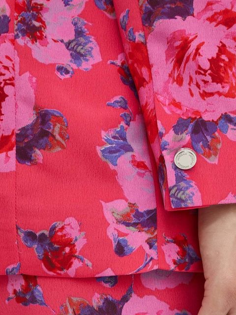 Morgan marynarka VOLIN.F kolor różowy jednorzędowa wzorzysta