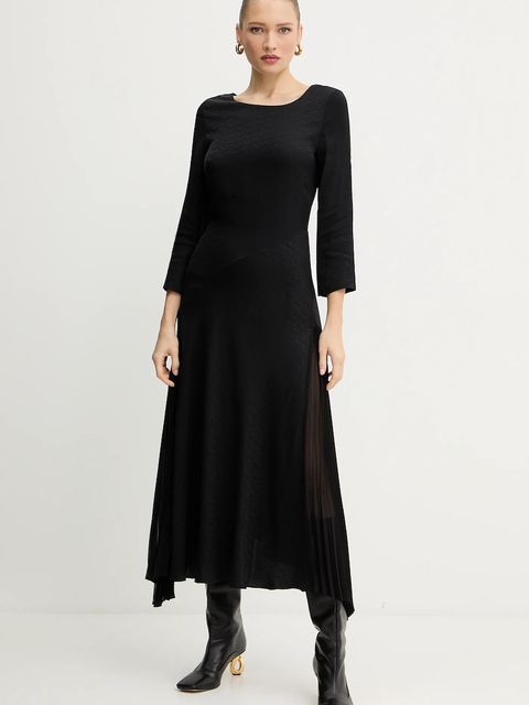 Karl Lagerfeld sukienka kolor czarny maxi rozkloszowana A4W13037 - zdjęcie produktu nr 1