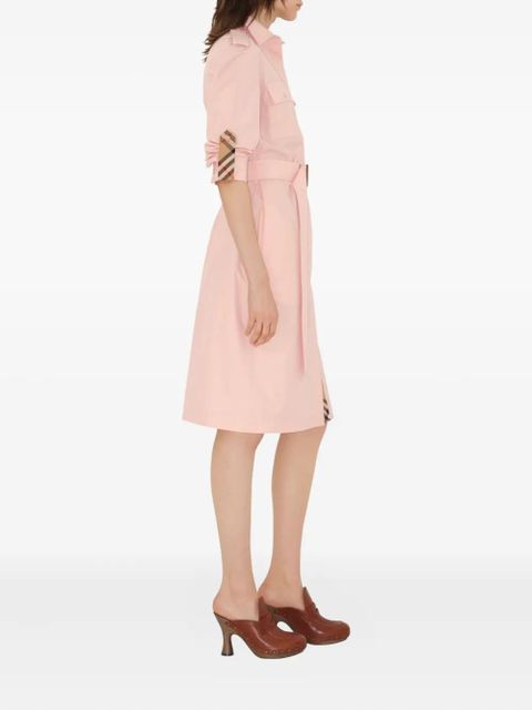 Burberry cotton-poplin shirt dress - Pink
