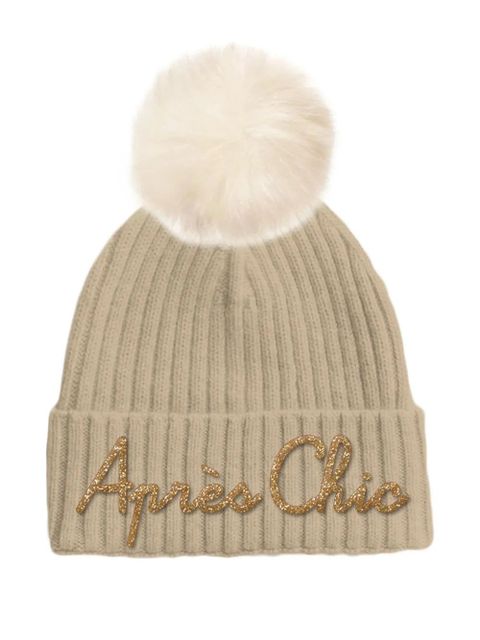 MC2 Saint Barth pompom-detail beanie hat - Neutrals - zdjęcie produktu nr 2