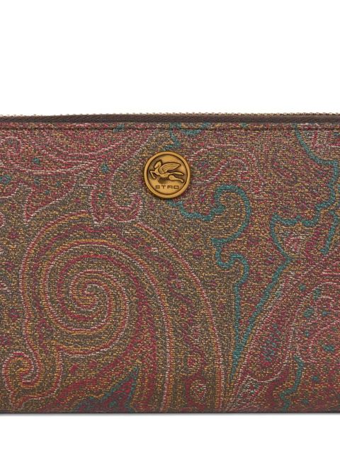 ETRO Arnica paisley-print zip-around wallet - Brown