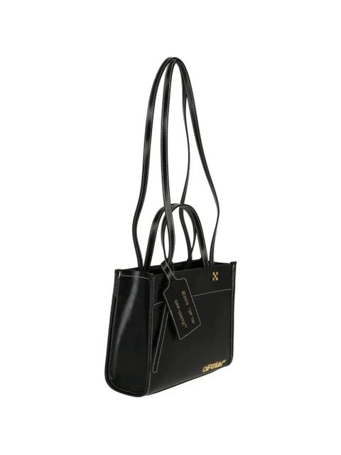 Off-White logo-plaque Zip Tie tote bag - Black - zdjęcie produktu nr 1