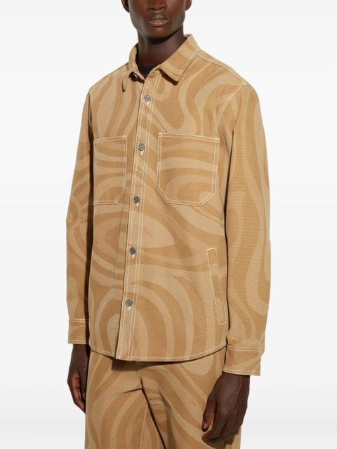 PUCCI cotton shirt jacket - Brown