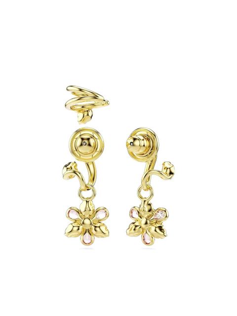 Swarovski Idyllia flower-motif earrings (set of three) - Gold - zdjęcie produktu nr 2