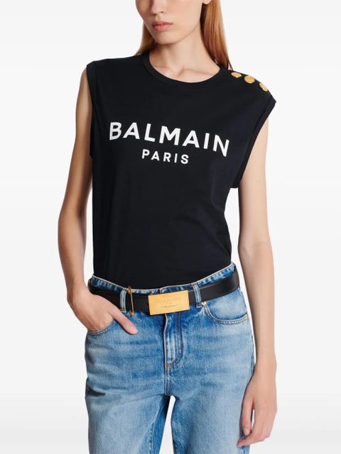 Balmain logo-plaque leather belt - Black - zdjęcie produktu nr 2