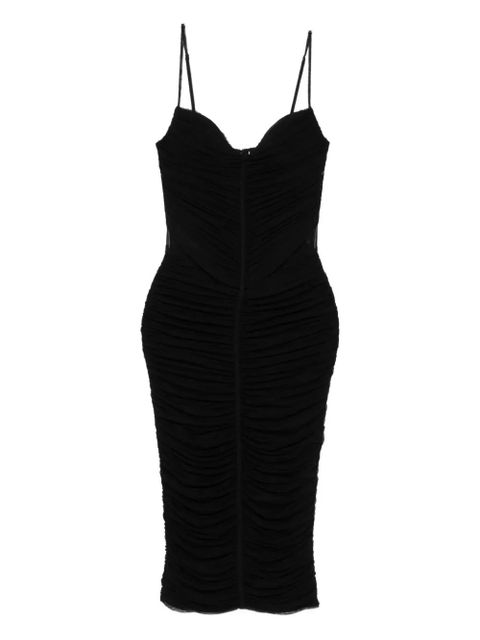 Blumarine ruched midi party dress - Black - zdjęcie produktu nr 1