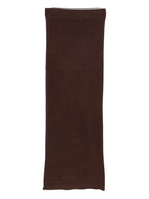 ENTIRE STUDIOS ribbed midi skirt - Brown