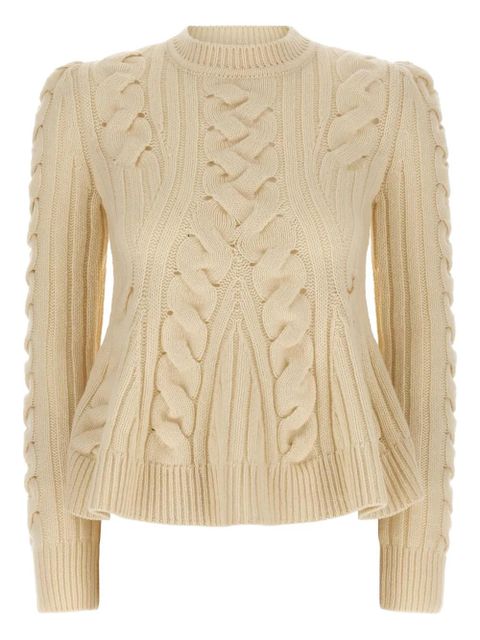 Alexander McQueen cable-knit sweater - Neutrals - zdjęcie produktu nr 1