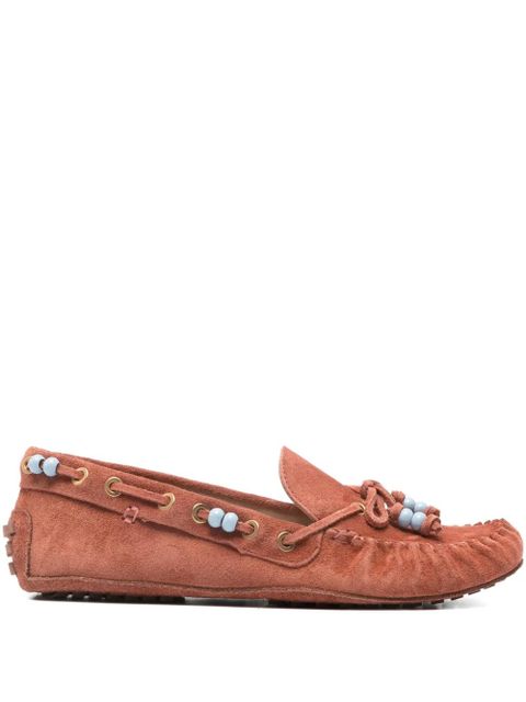 FARM Rio beaded moccasin loafers - Brown - zdjęcie produktu nr 1