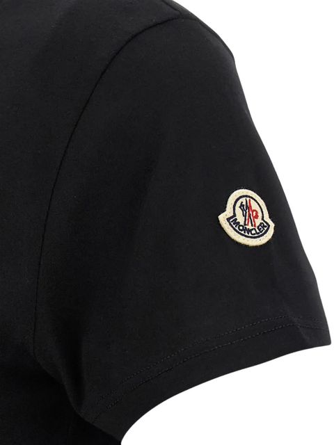 Moncler logo-patch crew-neck T-shirt - Black