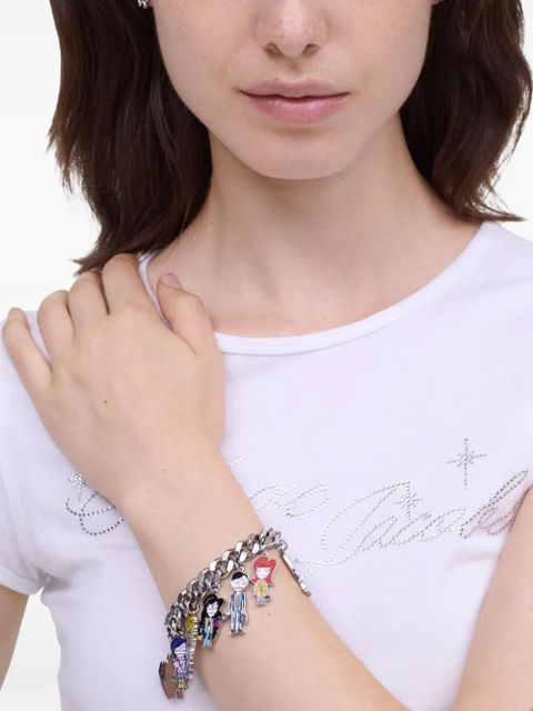 Marc Jacobs charm curb-chain bracelet - Silver - zdjęcie produktu nr 2