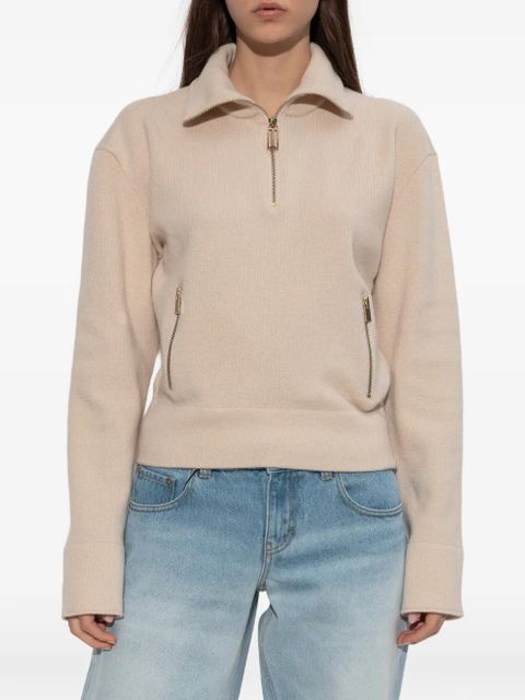 Victoria Beckham Half-Zip Milano sweater - Neutrals - zdjęcie produktu nr 2